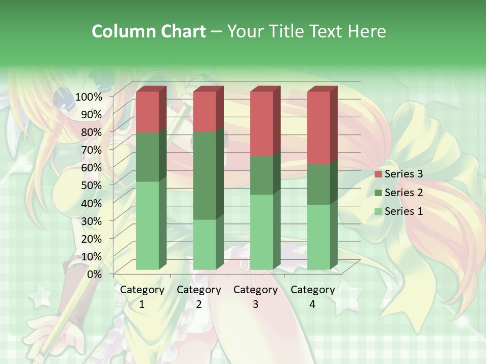 A Girl In A Green Dress Holding A Wand PowerPoint Template