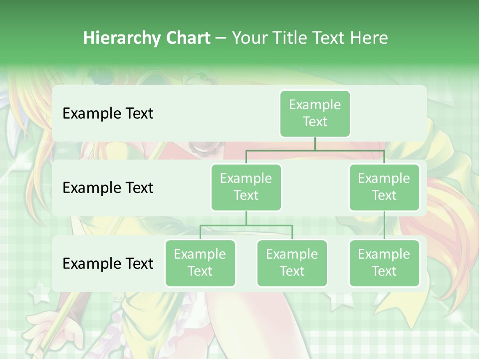 A Girl In A Green Dress Holding A Wand PowerPoint Template