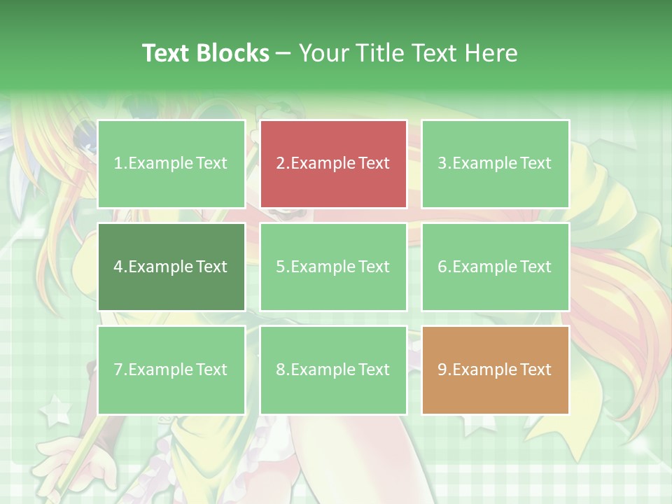 A Girl In A Green Dress Holding A Wand PowerPoint Template