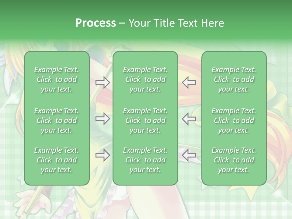 A Girl In A Green Dress Holding A Wand PowerPoint Template