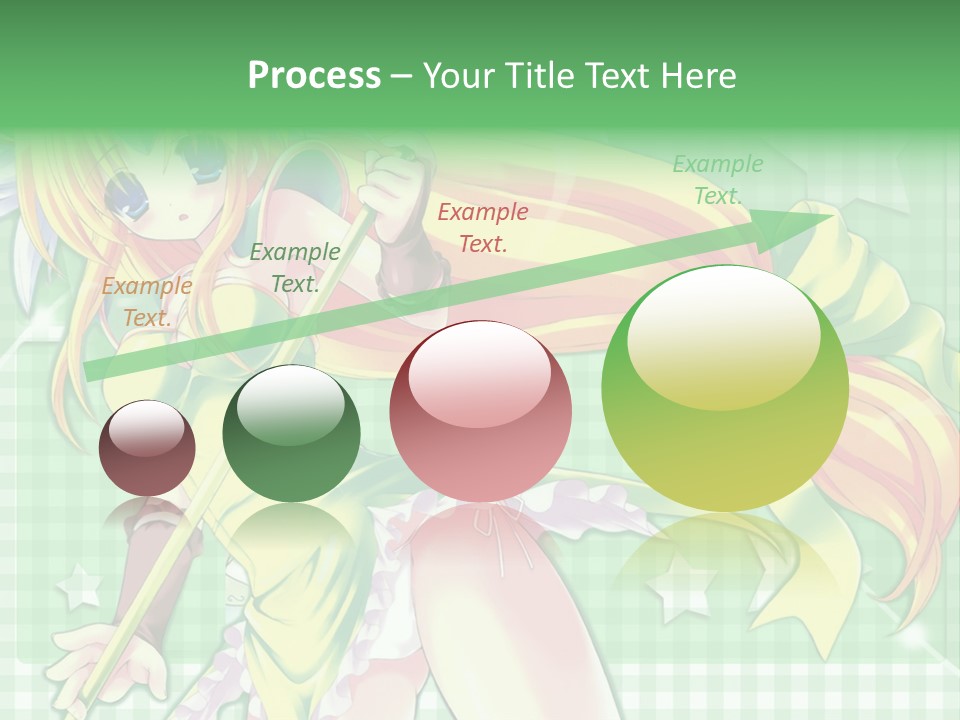 A Girl In A Green Dress Holding A Wand PowerPoint Template