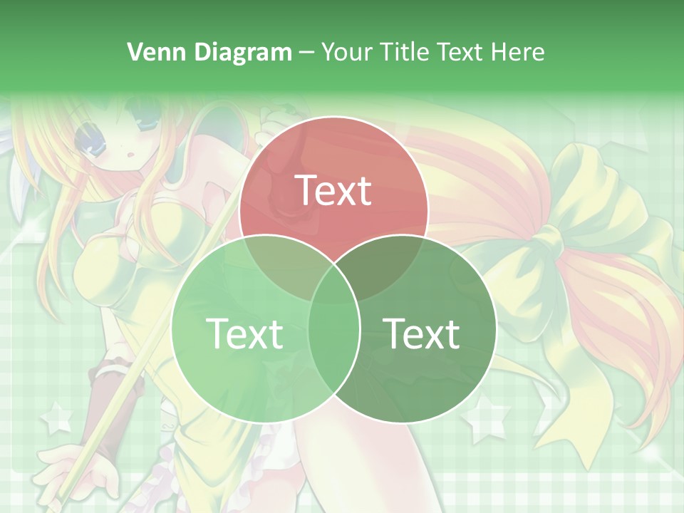 A Girl In A Green Dress Holding A Wand PowerPoint Template