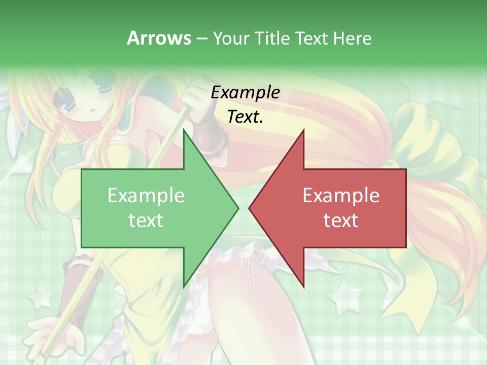 A Girl In A Green Dress Holding A Wand PowerPoint Template