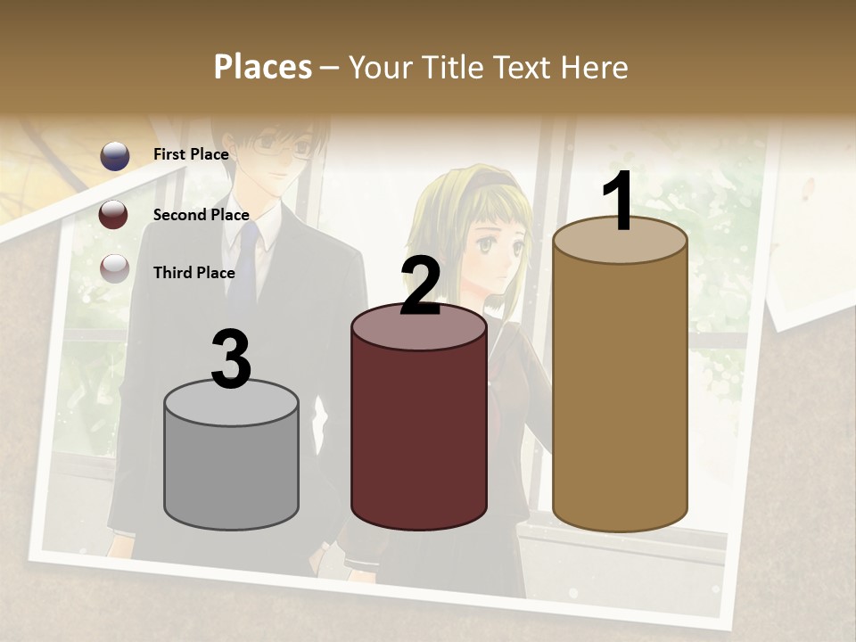 A Couple Of People Standing Next To Each Other PowerPoint Template