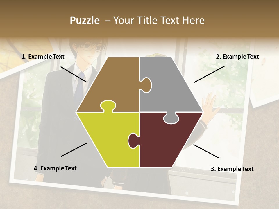 A Couple Of People Standing Next To Each Other PowerPoint Template
