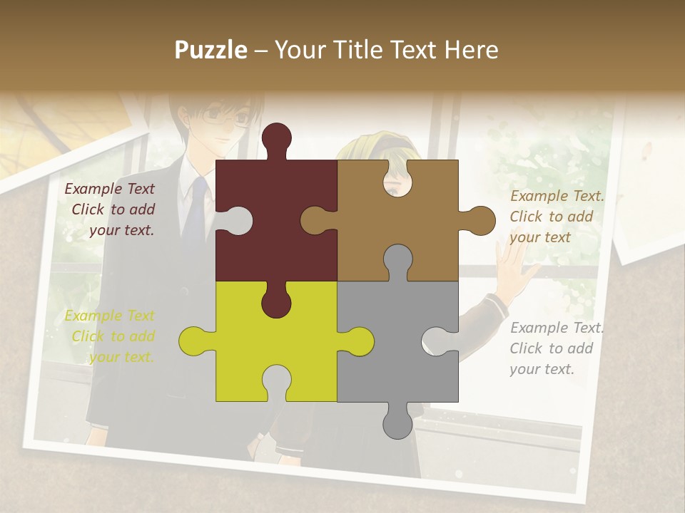 A Couple Of People Standing Next To Each Other PowerPoint Template