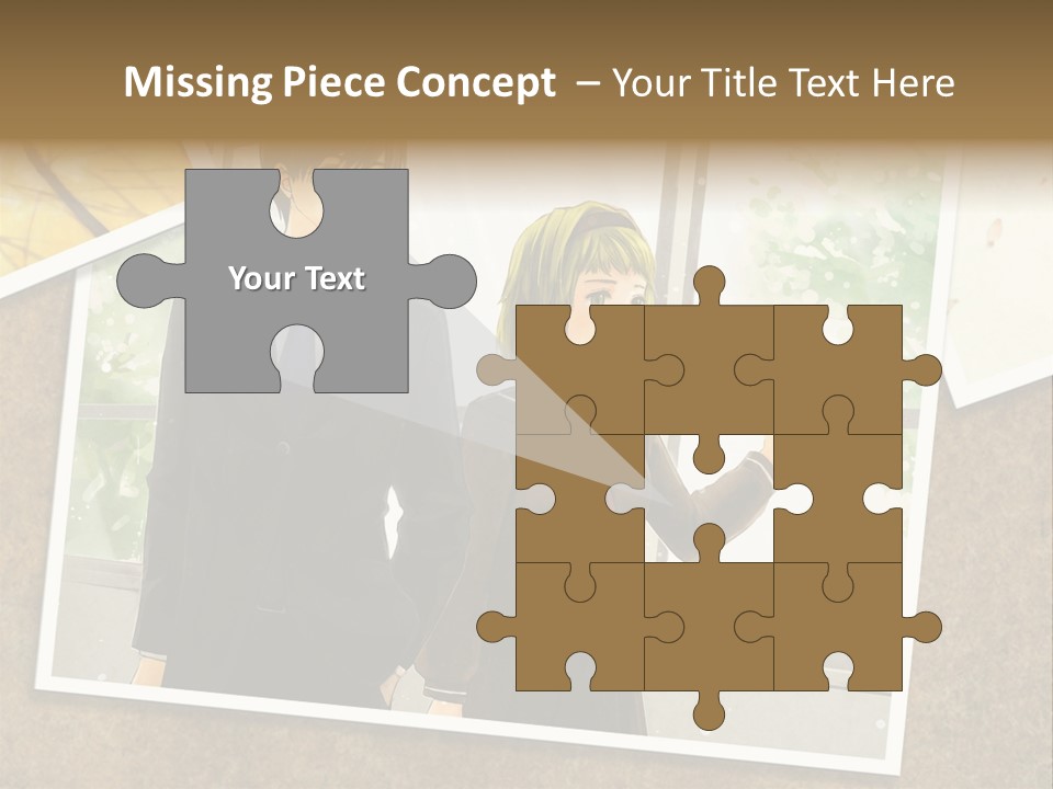 A Couple Of People Standing Next To Each Other PowerPoint Template