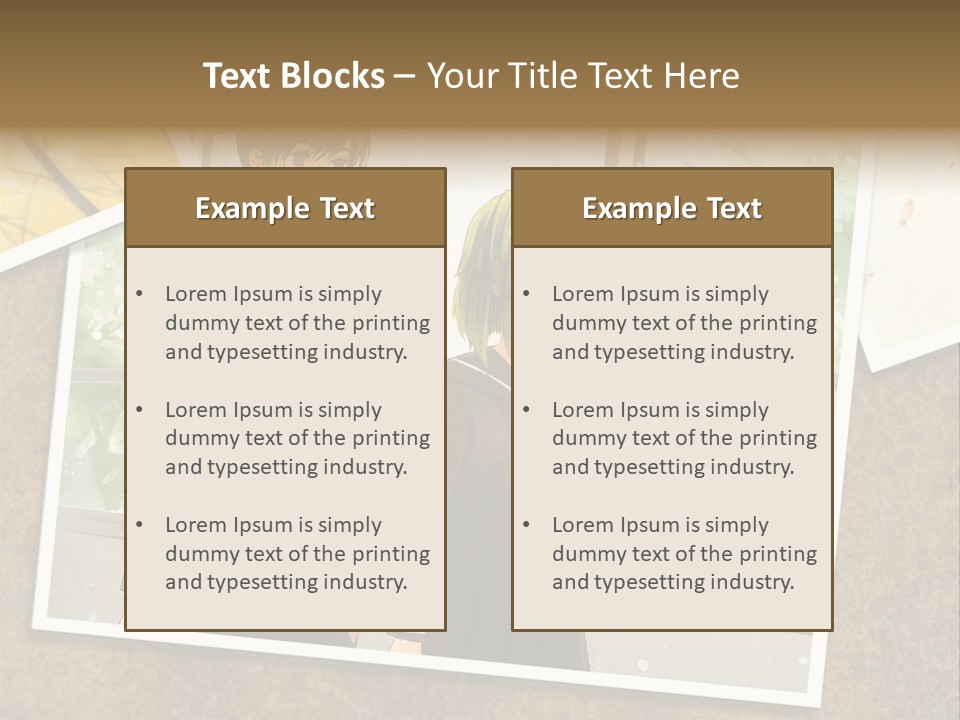 A Couple Of People Standing Next To Each Other PowerPoint Template