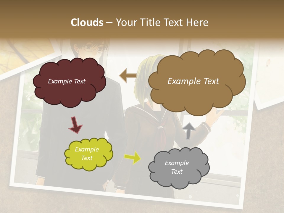 A Couple Of People Standing Next To Each Other PowerPoint Template