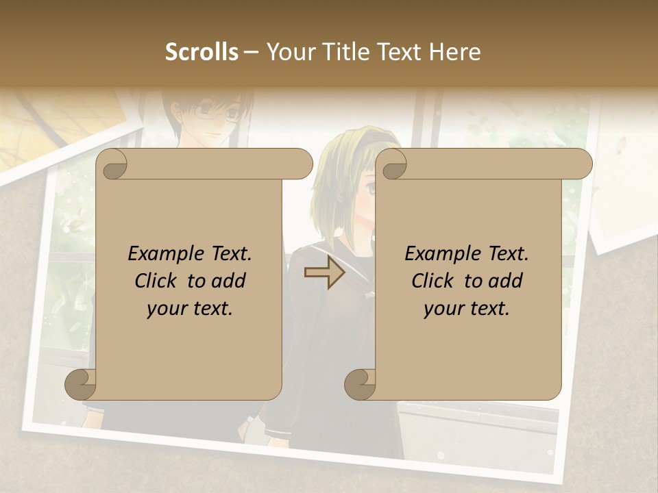 A Couple Of People Standing Next To Each Other PowerPoint Template