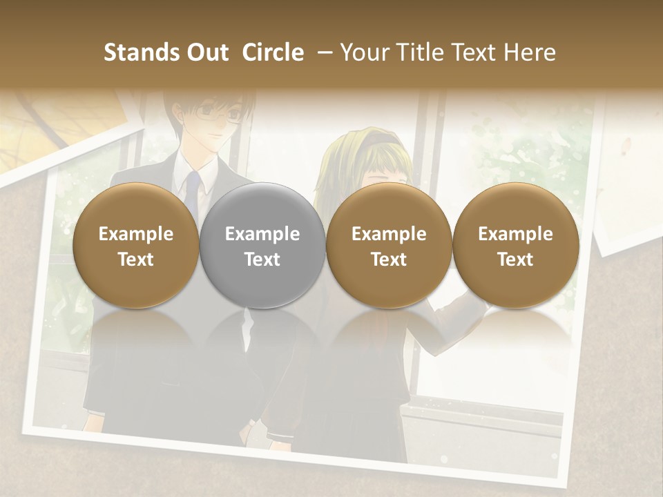 A Couple Of People Standing Next To Each Other PowerPoint Template