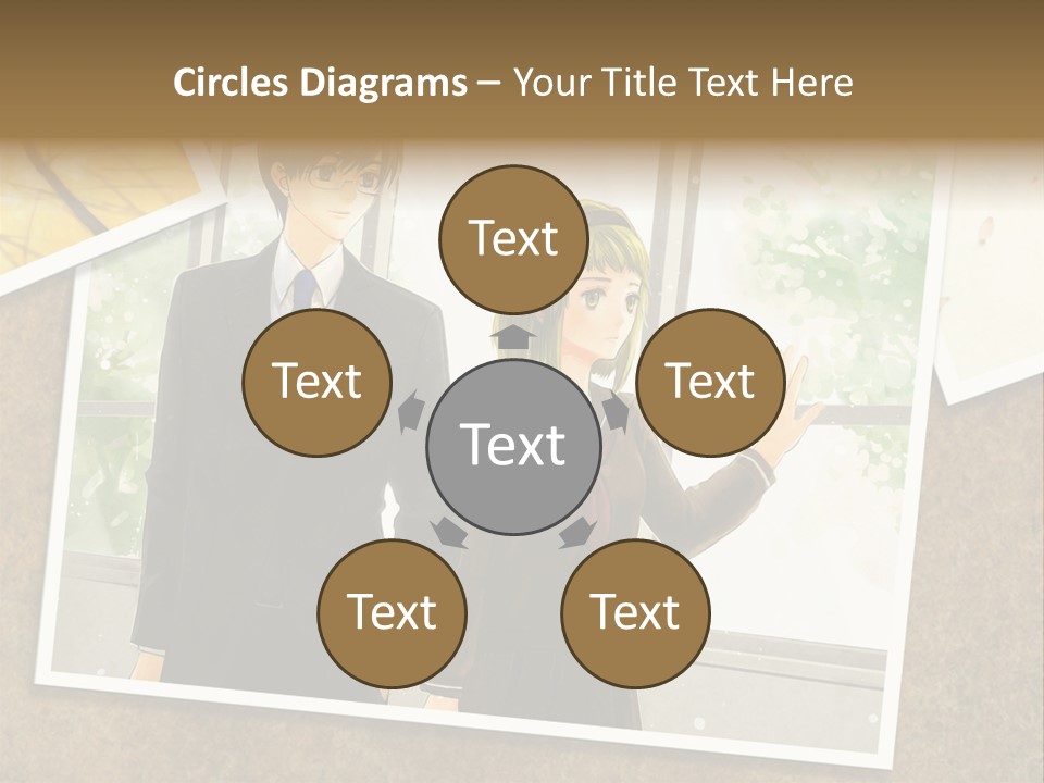 A Couple Of People Standing Next To Each Other PowerPoint Template