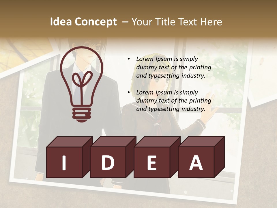 A Couple Of People Standing Next To Each Other PowerPoint Template