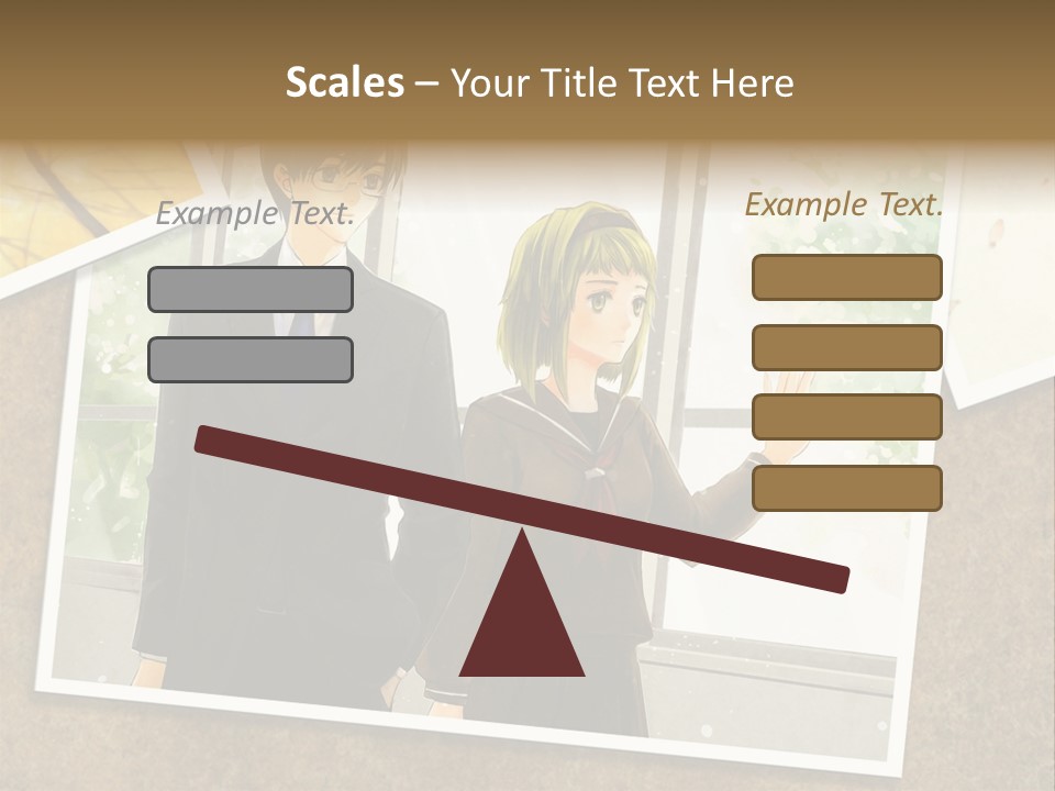 A Couple Of People Standing Next To Each Other PowerPoint Template