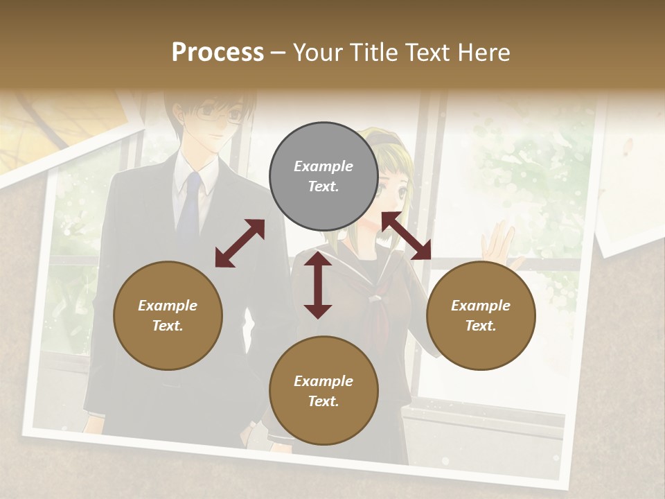 A Couple Of People Standing Next To Each Other PowerPoint Template