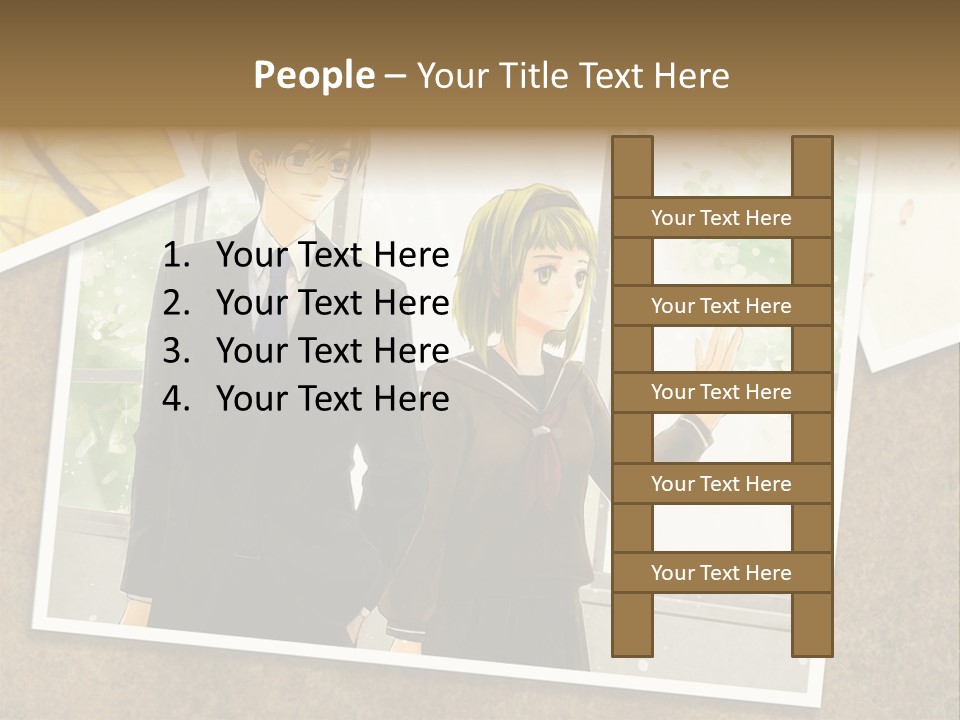 A Couple Of People Standing Next To Each Other PowerPoint Template