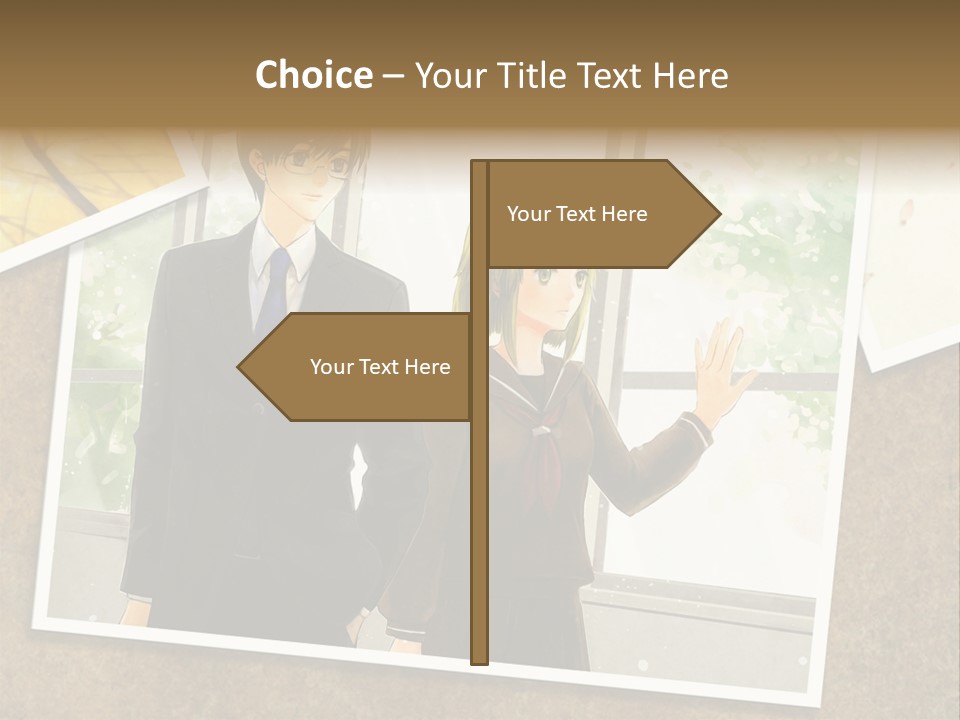 A Couple Of People Standing Next To Each Other PowerPoint Template