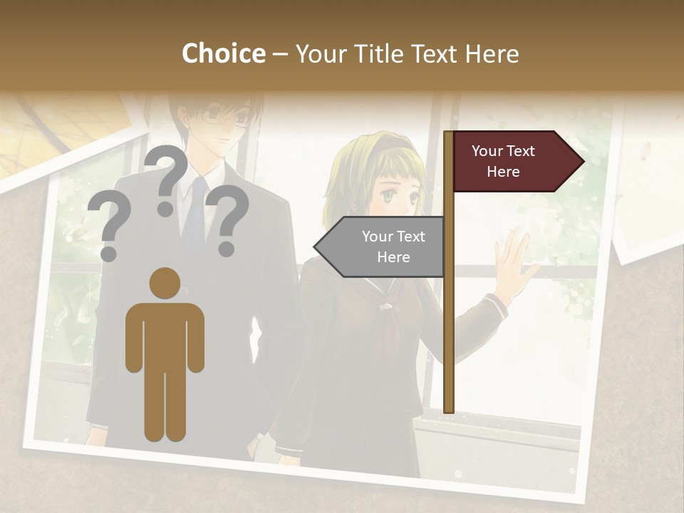A Couple Of People Standing Next To Each Other PowerPoint Template