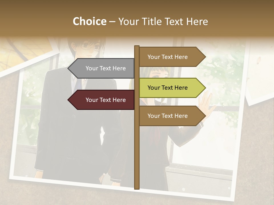 A Couple Of People Standing Next To Each Other PowerPoint Template