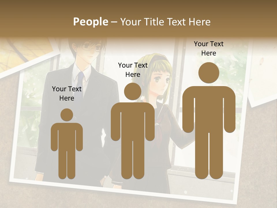 A Couple Of People Standing Next To Each Other PowerPoint Template