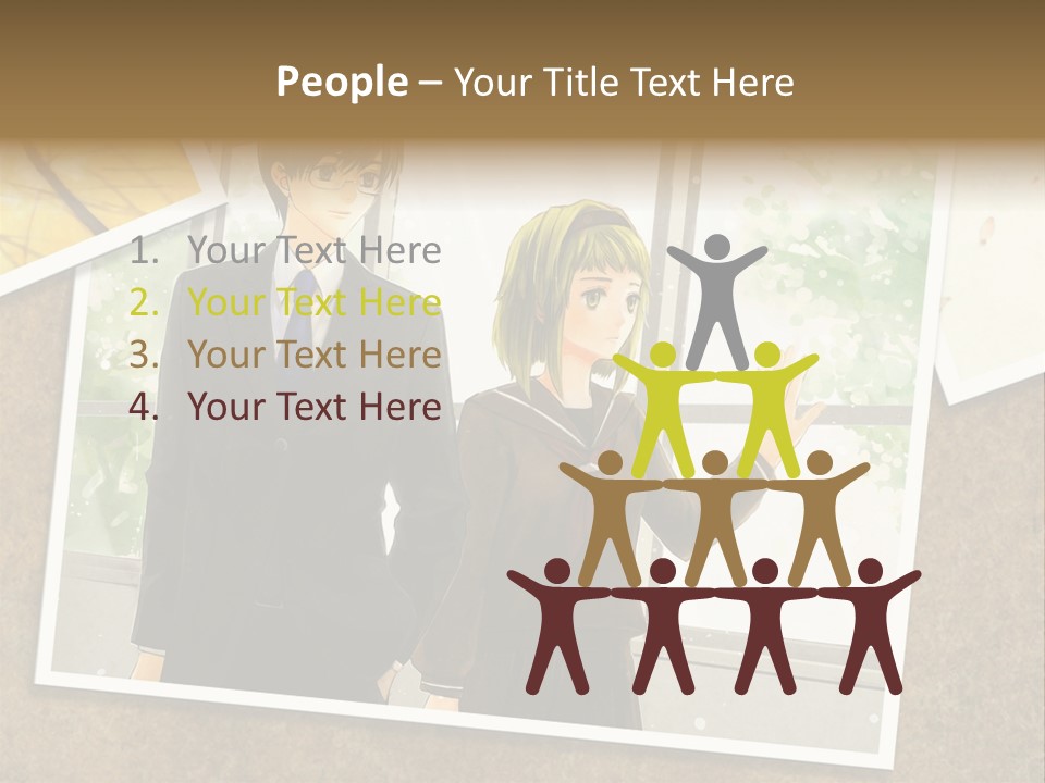 A Couple Of People Standing Next To Each Other PowerPoint Template