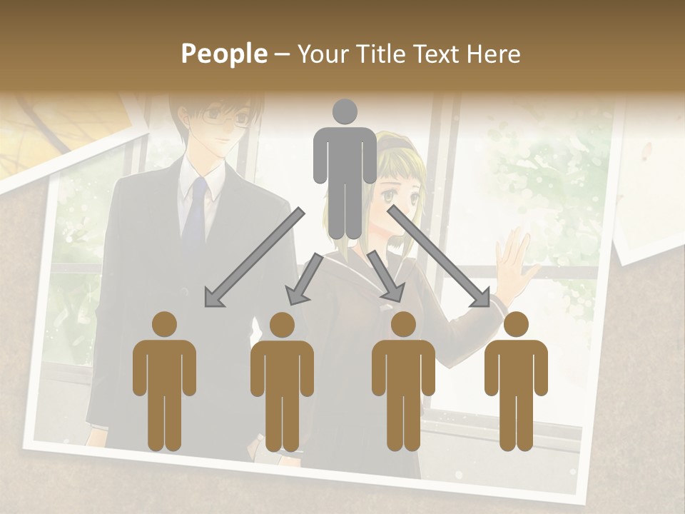 A Couple Of People Standing Next To Each Other PowerPoint Template