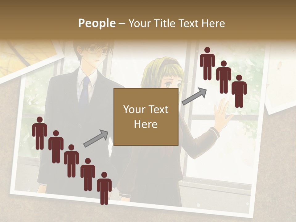 A Couple Of People Standing Next To Each Other PowerPoint Template