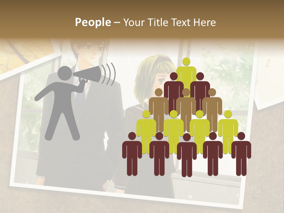 A Couple Of People Standing Next To Each Other PowerPoint Template