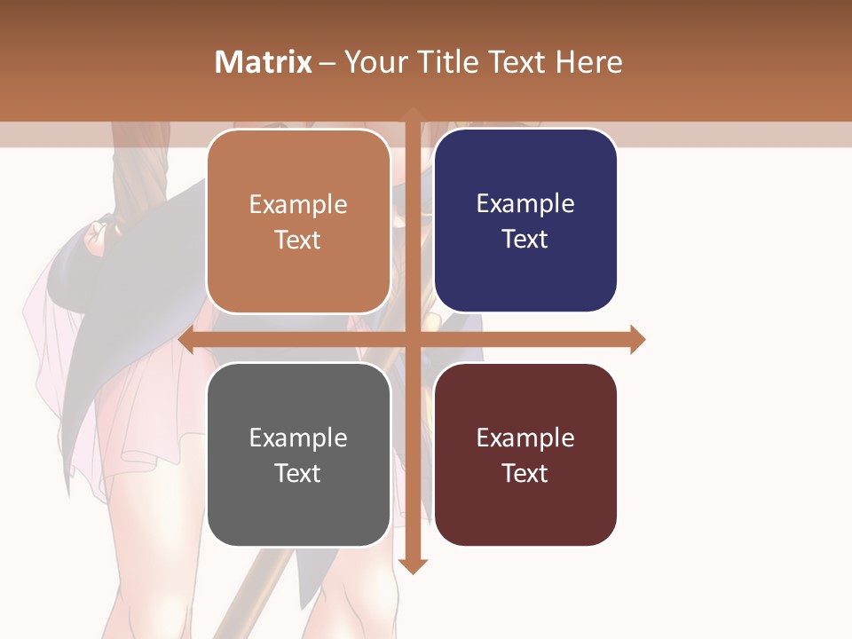 A Woman With A Sword Is Holding A Staff PowerPoint Template