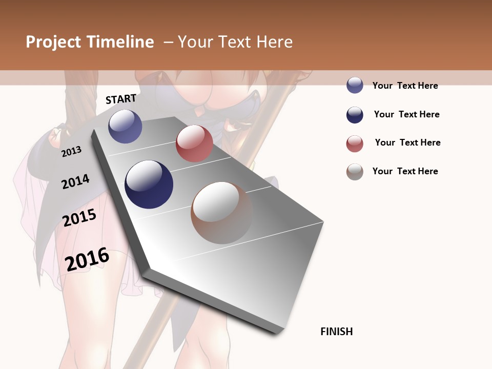 A Woman With A Sword Is Holding A Staff PowerPoint Template