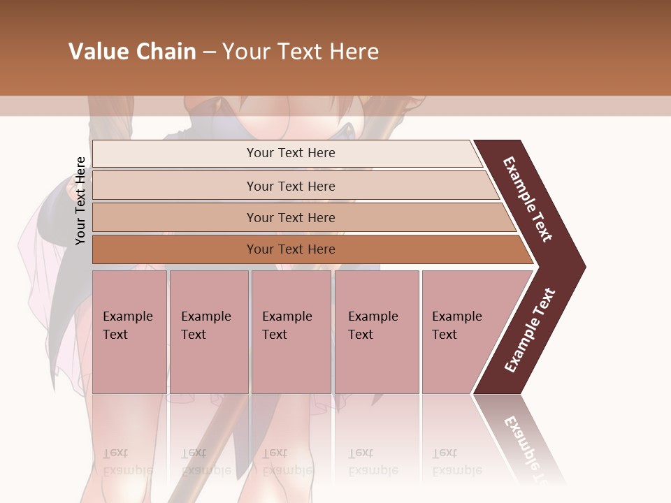 A Woman With A Sword Is Holding A Staff PowerPoint Template