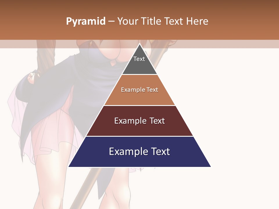 A Woman With A Sword Is Holding A Staff PowerPoint Template