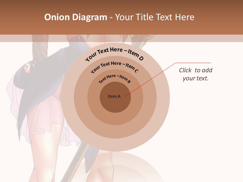 A Woman With A Sword Is Holding A Staff PowerPoint Template