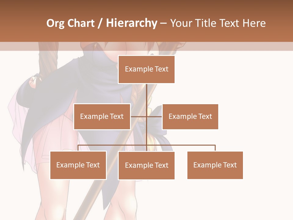 A Woman With A Sword Is Holding A Staff PowerPoint Template