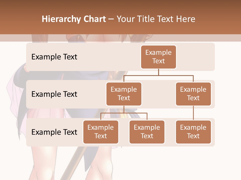 A Woman With A Sword Is Holding A Staff PowerPoint Template