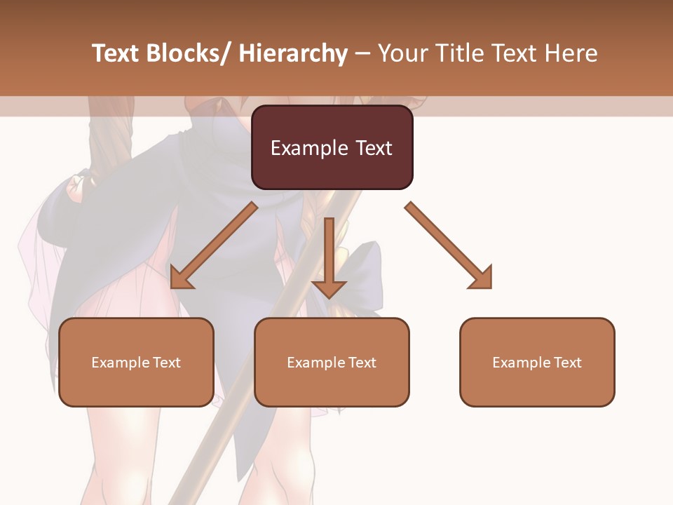 A Woman With A Sword Is Holding A Staff PowerPoint Template