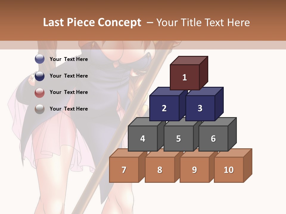 A Woman With A Sword Is Holding A Staff PowerPoint Template