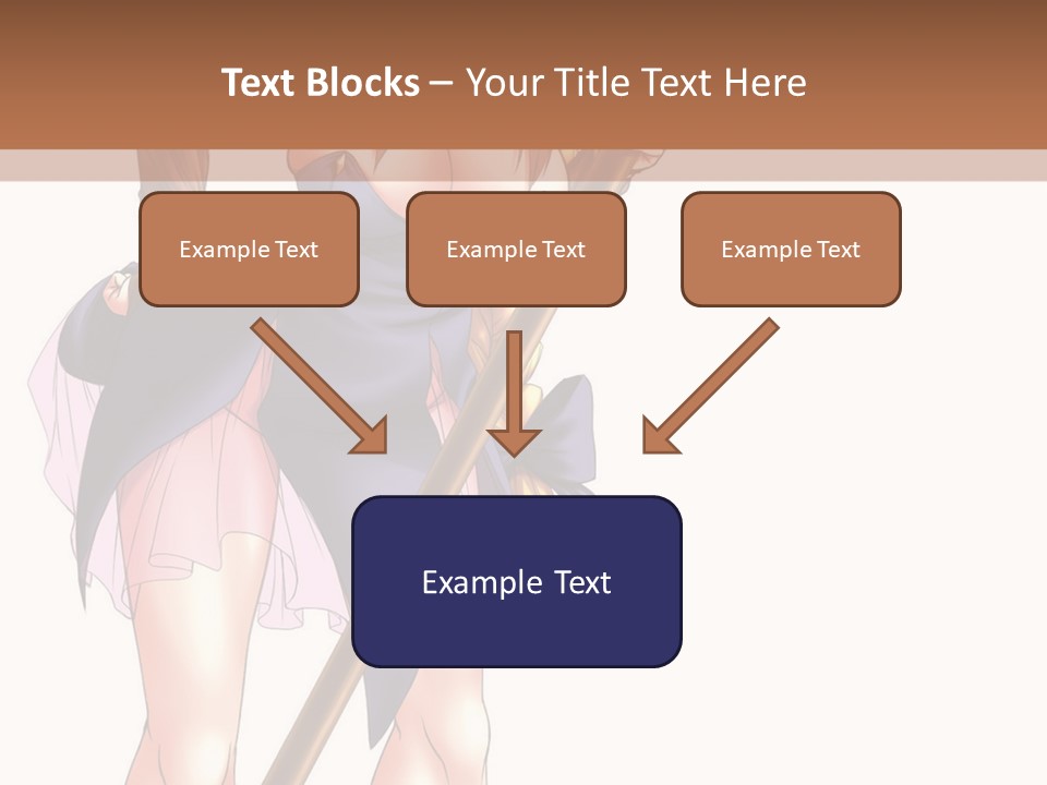 A Woman With A Sword Is Holding A Staff PowerPoint Template