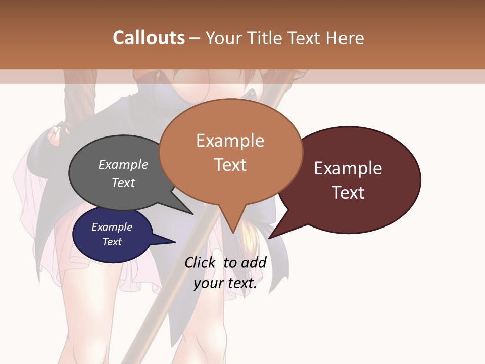 A Woman With A Sword Is Holding A Staff PowerPoint Template