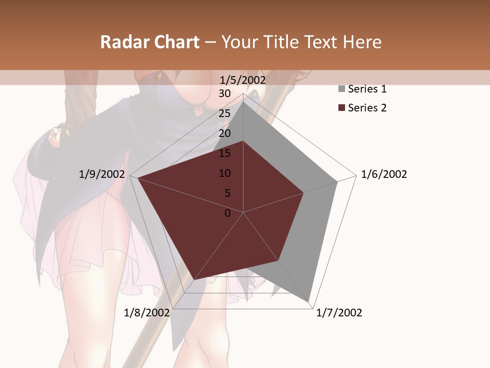 A Woman With A Sword Is Holding A Staff PowerPoint Template