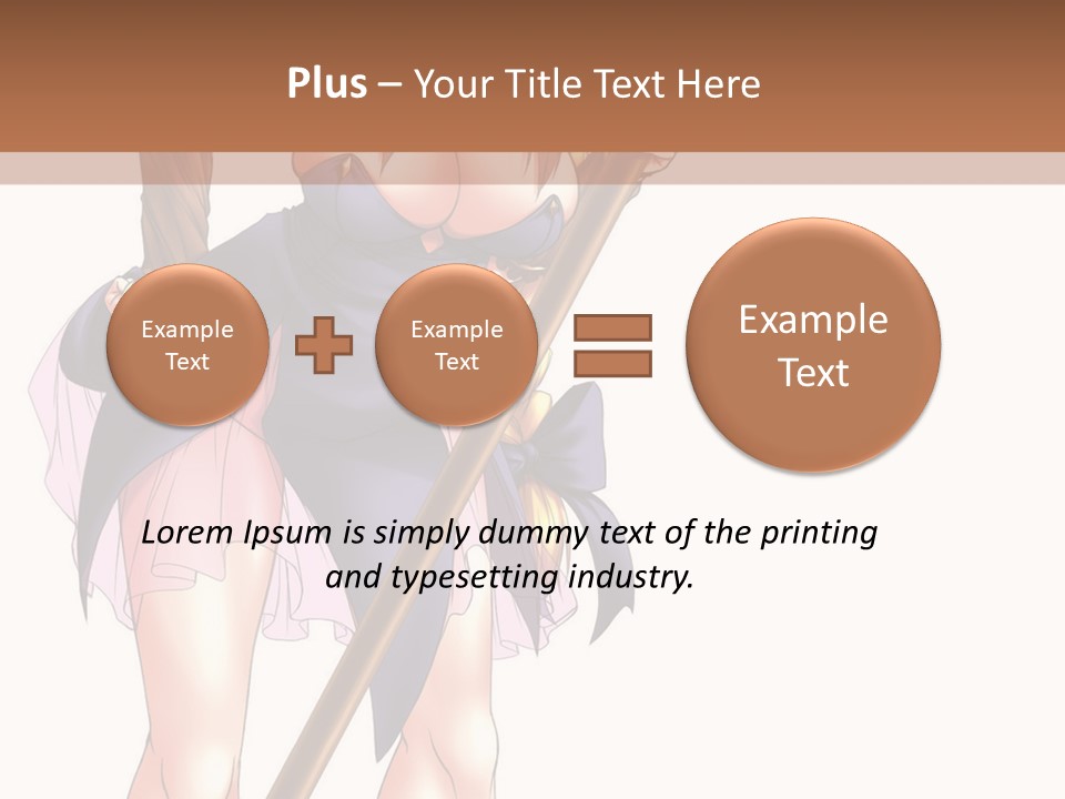 A Woman With A Sword Is Holding A Staff PowerPoint Template