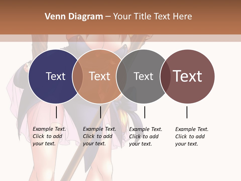 A Woman With A Sword Is Holding A Staff PowerPoint Template