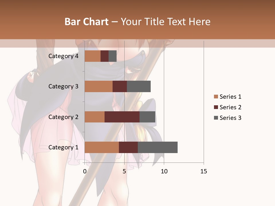 A Woman With A Sword Is Holding A Staff PowerPoint Template