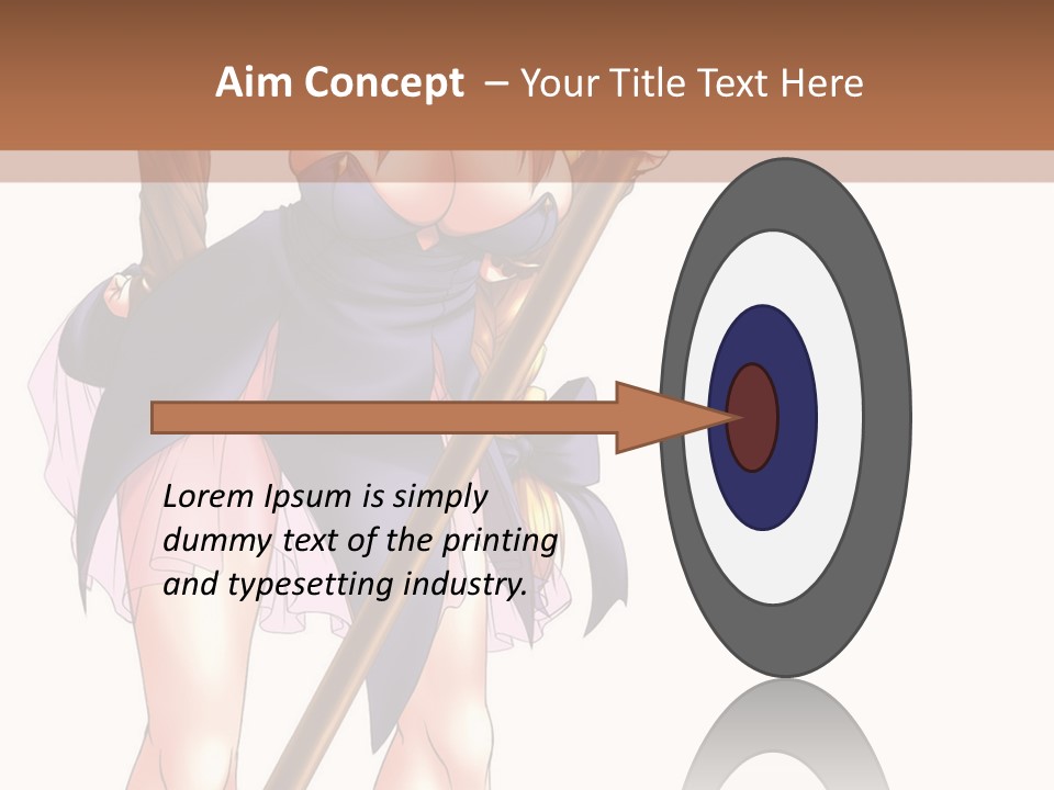 A Woman With A Sword Is Holding A Staff PowerPoint Template