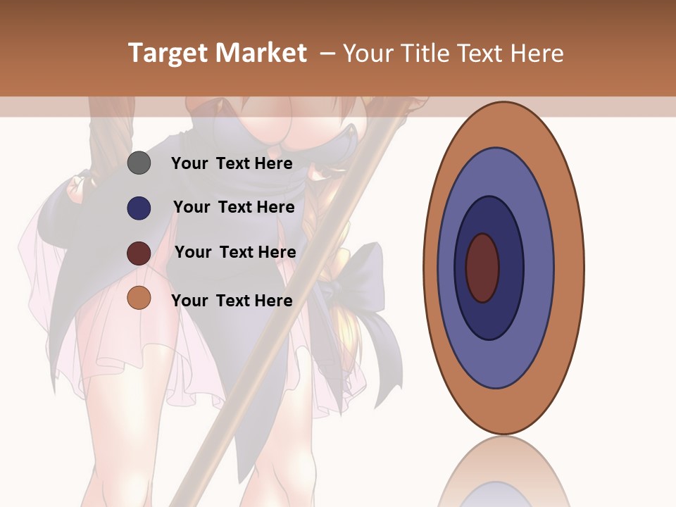 A Woman With A Sword Is Holding A Staff PowerPoint Template