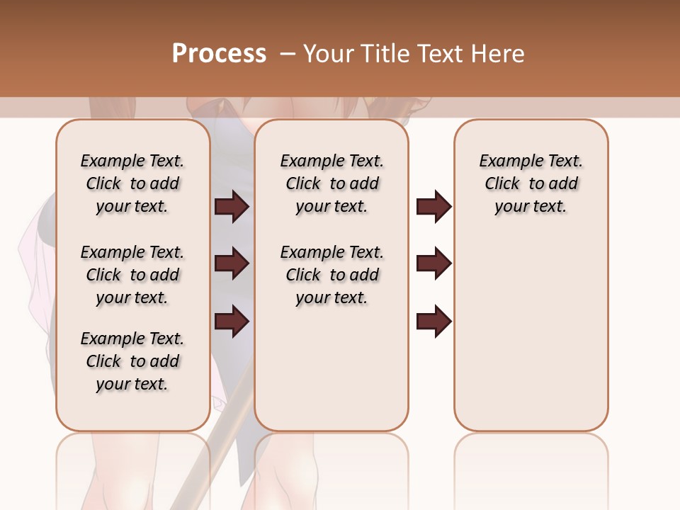 A Woman With A Sword Is Holding A Staff PowerPoint Template