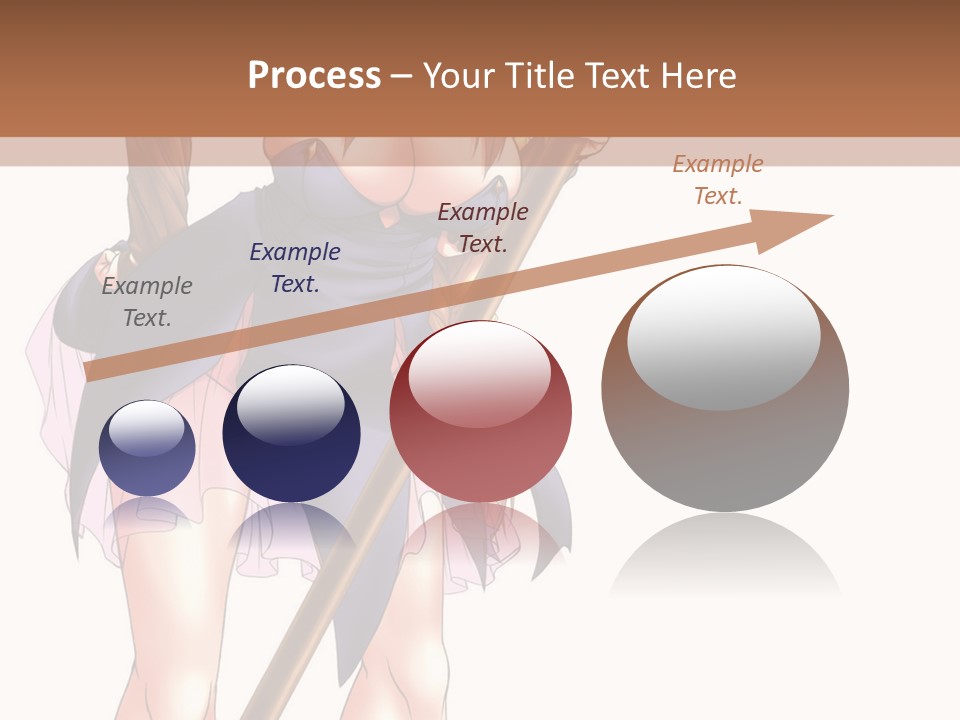 A Woman With A Sword Is Holding A Staff PowerPoint Template