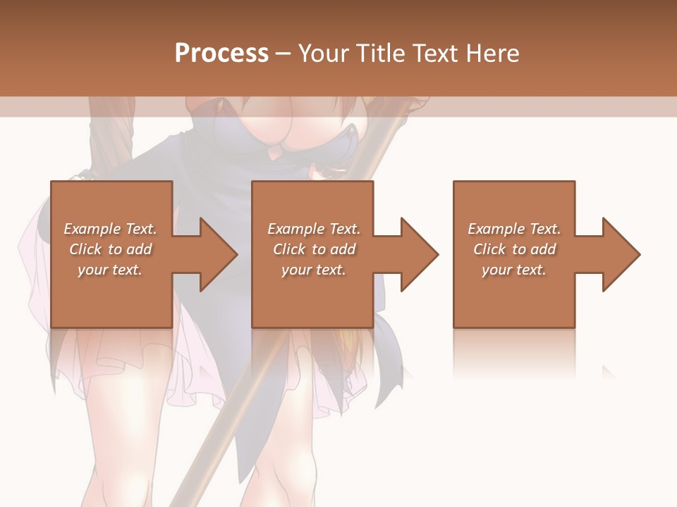 A Woman With A Sword Is Holding A Staff PowerPoint Template