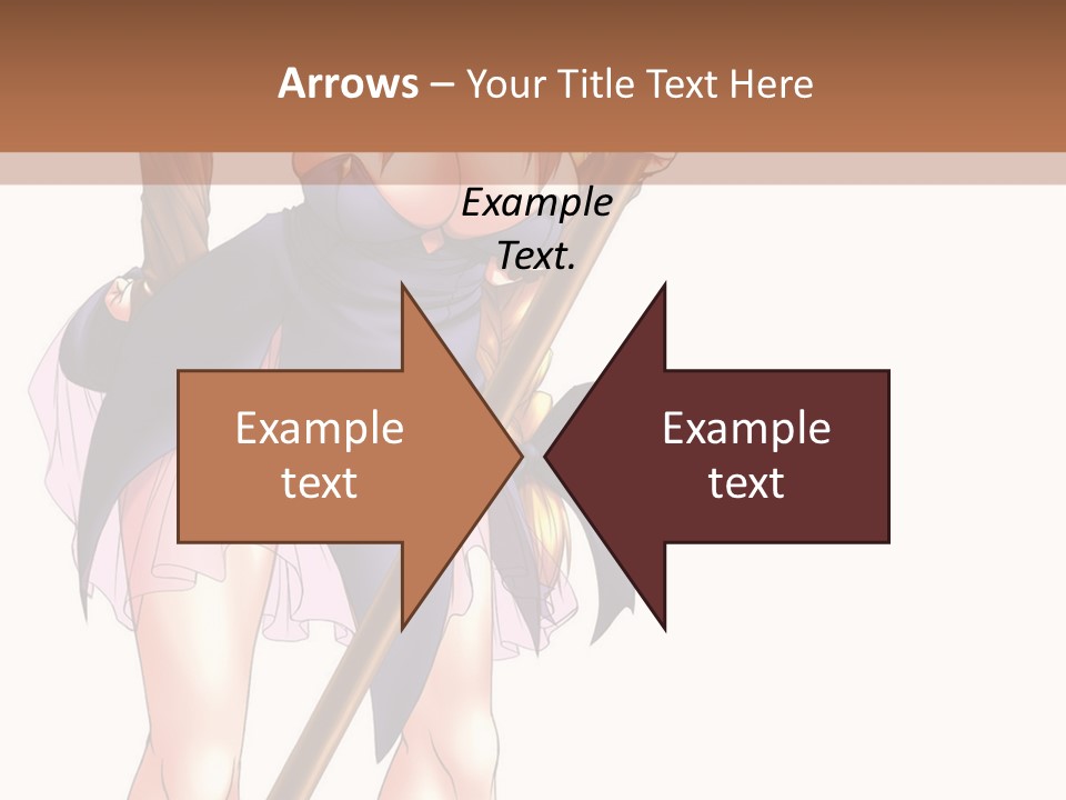 A Woman With A Sword Is Holding A Staff PowerPoint Template