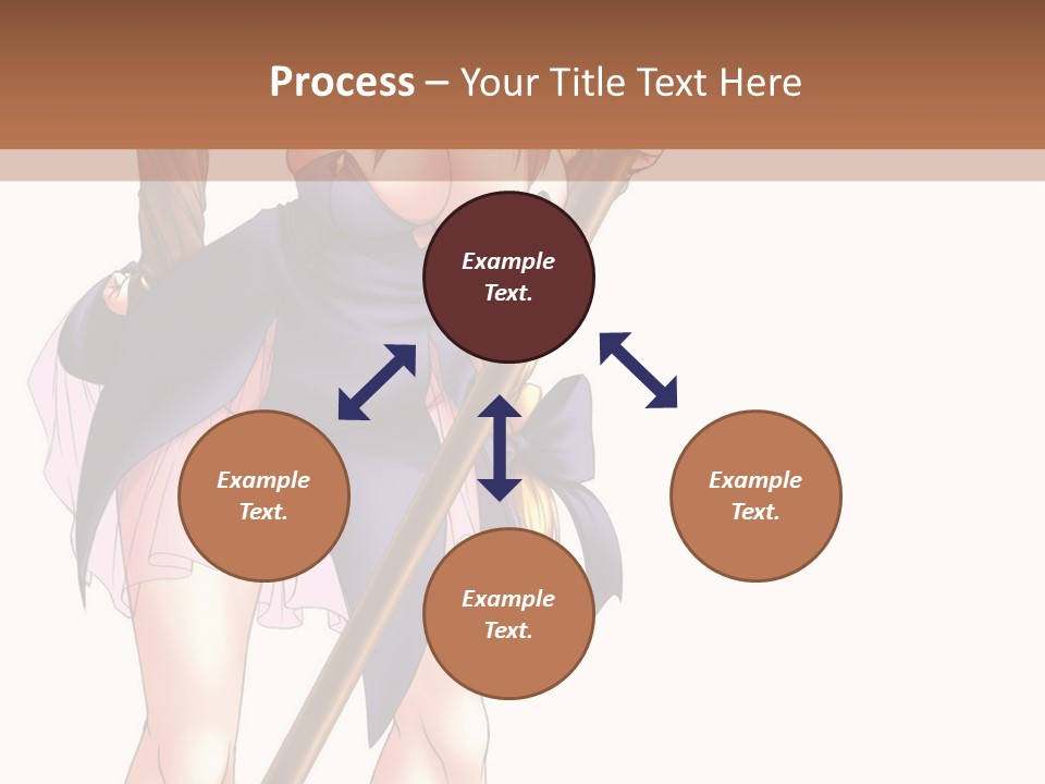 A Woman With A Sword Is Holding A Staff PowerPoint Template